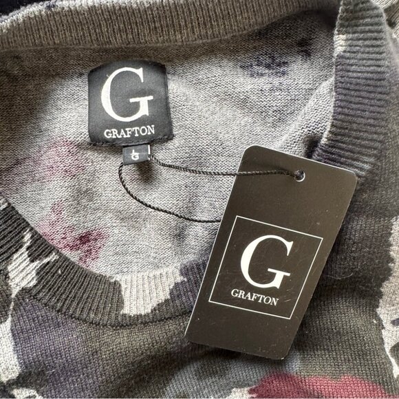 NWT Grafton Camo Sweater Lightweight Crewneck Long Sleeve Men's Sz L - Picture 4 of 12